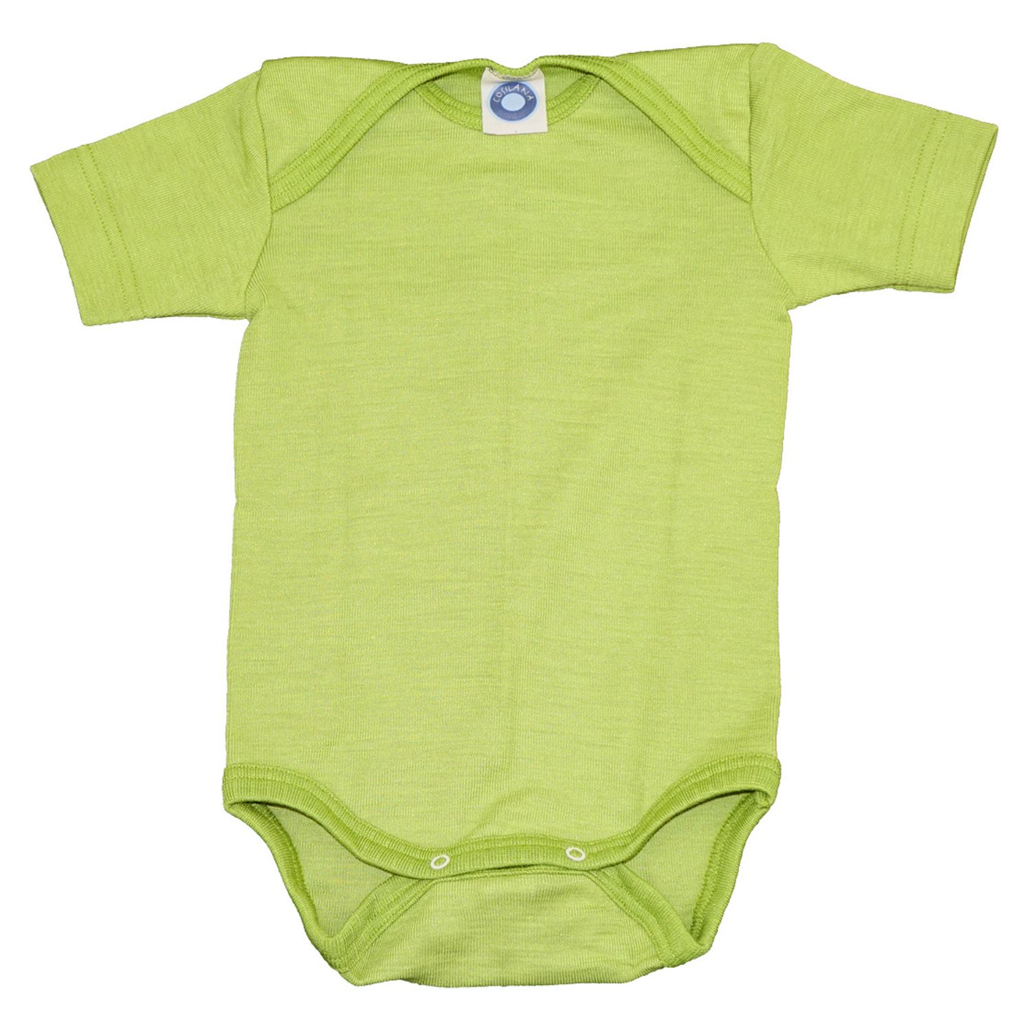 Cosilana Baby-Body (kurzarm) aus Wolle/Seide - 21 Grün 98 / 104 von Cosilana