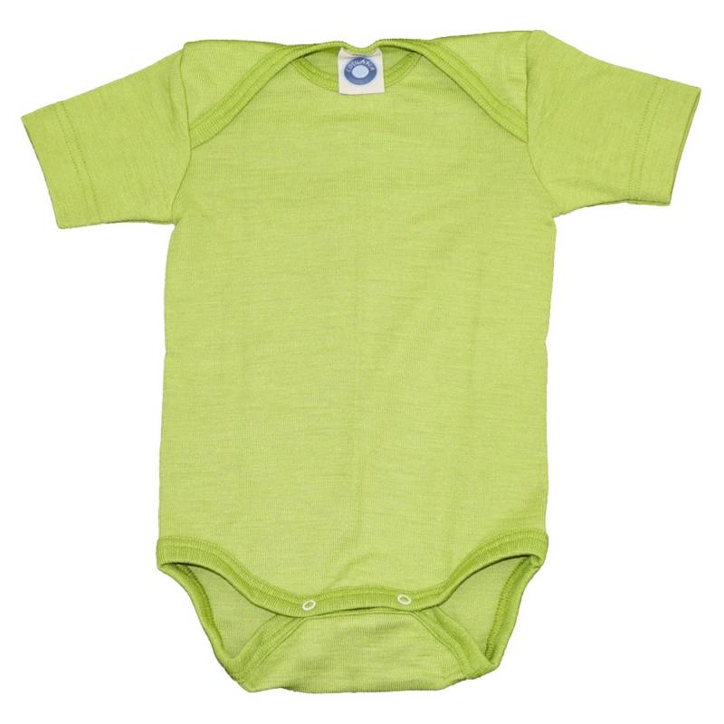 Cosilana Baby-Body (kurzarm) aus Wolle/Seide - 21 Grün 98 / 104 von Cosilana