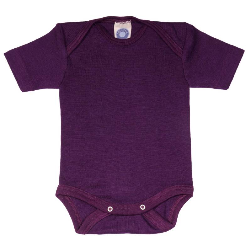 Cosilana Baby-Body (kurzarm) aus Wolle/Seide - 74 / 80 23 Lila von Cosilana