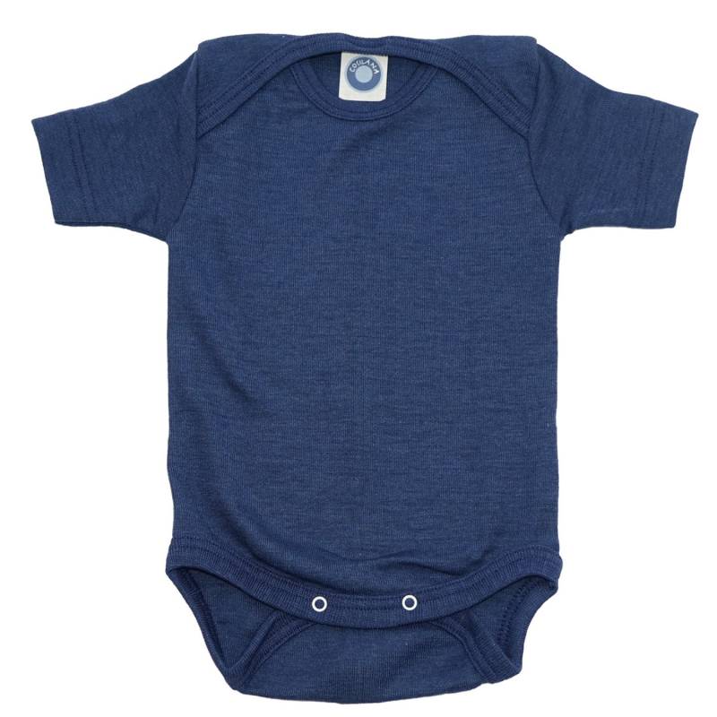 Cosilana Baby-Body (kurzarm) aus Wolle/Seide - 86 / 92 08 Blau von Cosilana