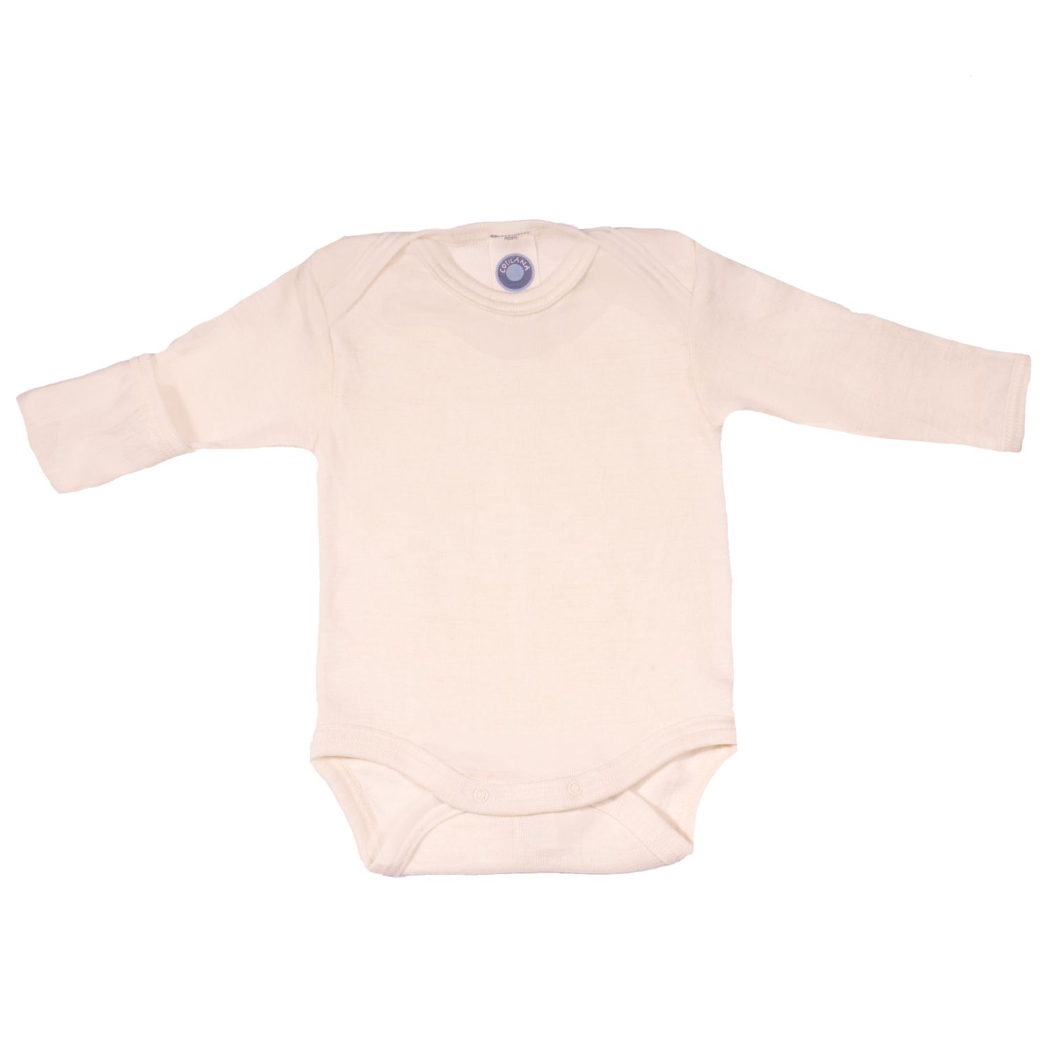 Cosilana Baby-Body mit Kratzschutz (Langarm) aus Wolle/Seide - 50 / 56 von Cosilana