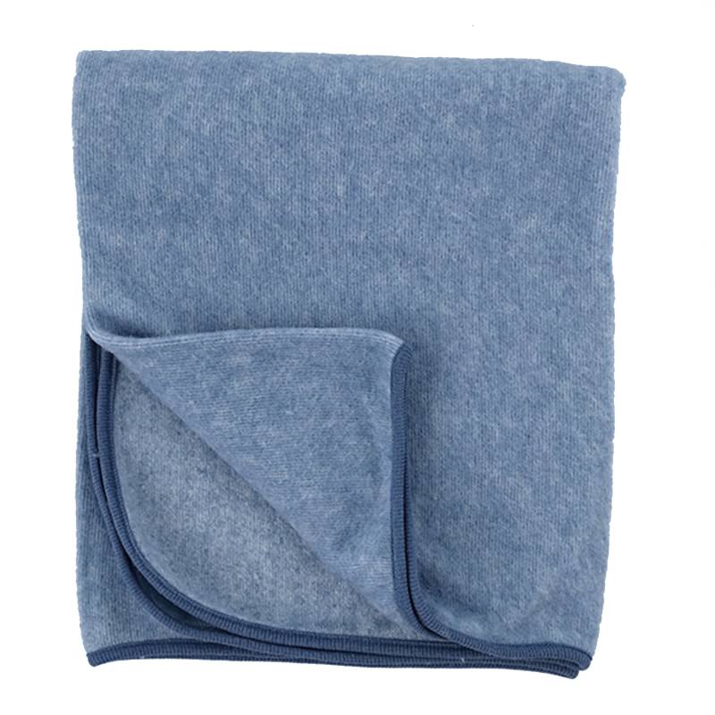 Cosilana Baby-Decke aus Woll-/Baumwollfleece - 108 Blau von Cosilana