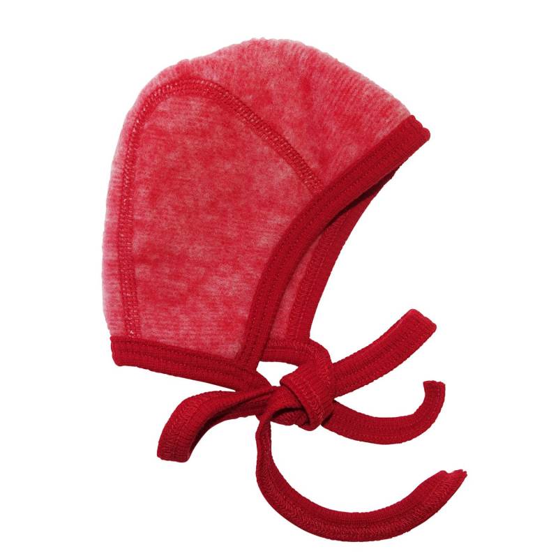 Cosilana Baby-Häubchen aus Woll-/Baumwollfleece - 104 Rot 74 / 80 von Cosilana