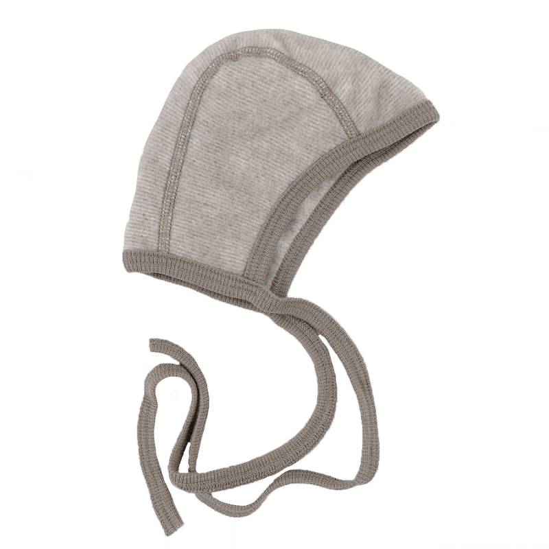 Cosilana Baby-Häubchen aus Woll-/Baumwollfleece - 50 / 56 100 Beige von Cosilana