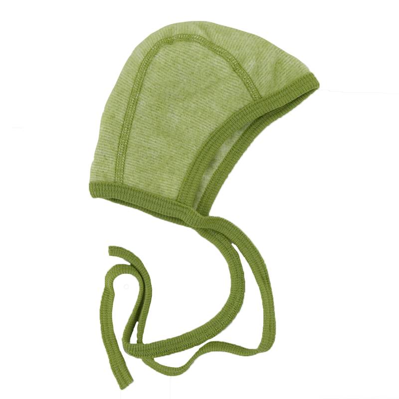 Cosilana Baby-Häubchen aus Woll-/Baumwollfleece - 50 / 56 111 Grün von Cosilana