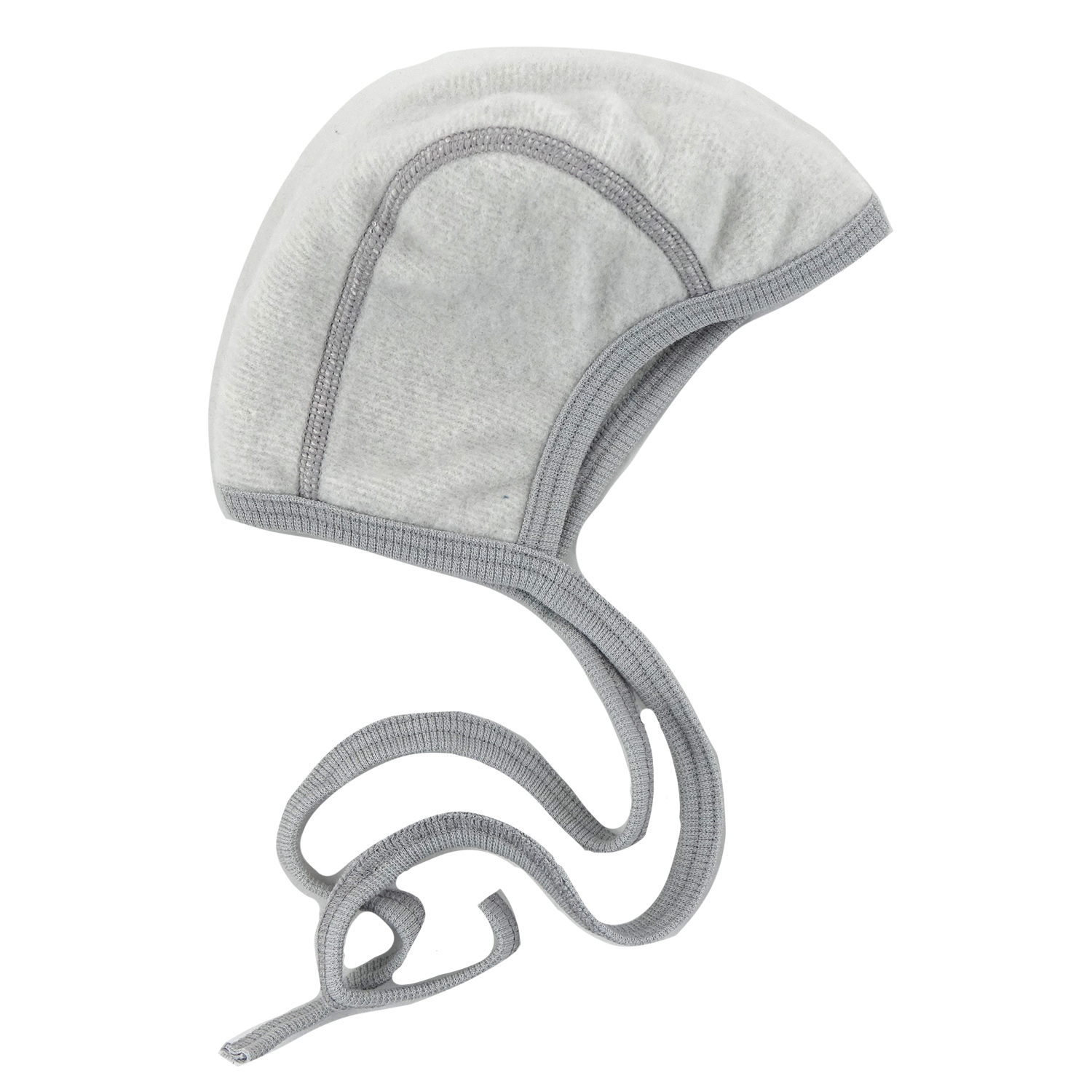 Cosilana Baby-Häubchen aus Woll-/Baumwollfleece - 50 / 56 140 Grau von Cosilana