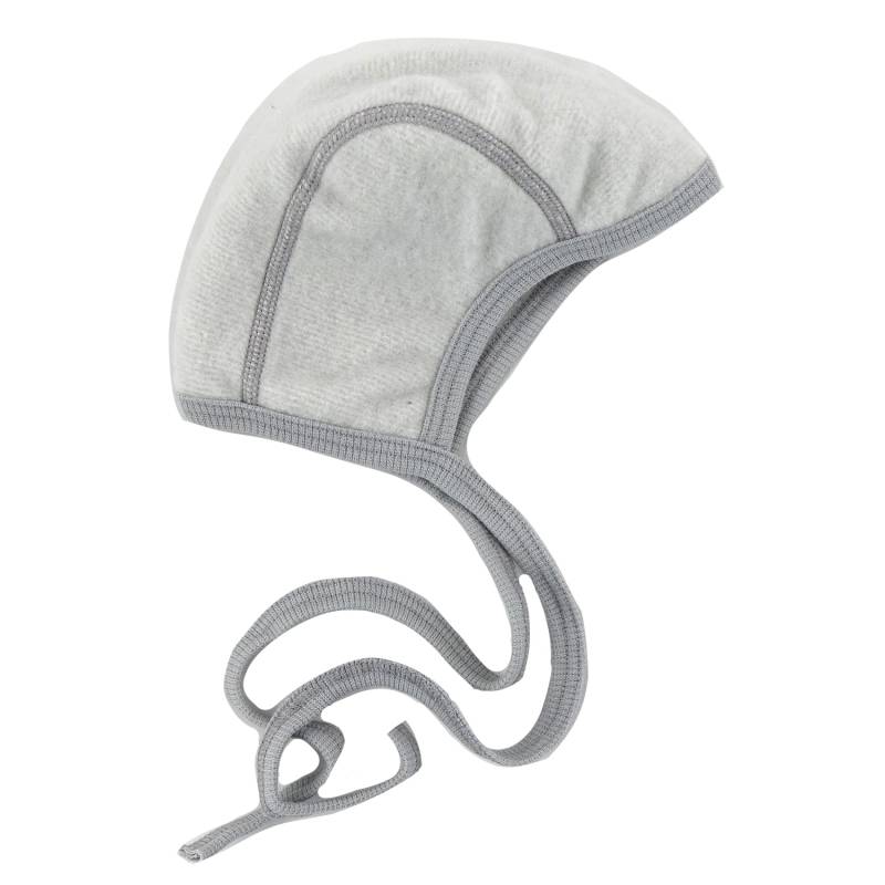 Cosilana Baby-Häubchen aus Woll-/Baumwollfleece - 50 / 56 140 Grau von Cosilana