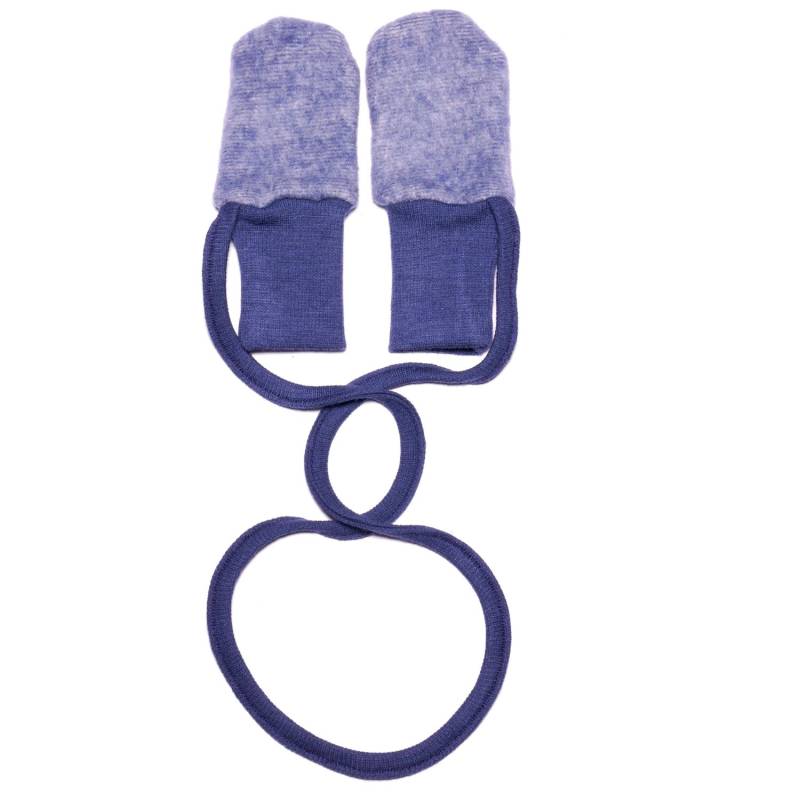 Cosilana Baby-Handschuhe aus Woll-/Baumwollfleece - 108 Blau von Cosilana