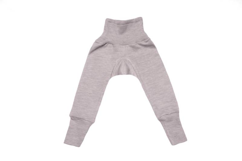 Cosilana Baby-Hose mit Bund aus Wolle/Seide - 86 / 92 240 Hellgrau Melange von Cosilana