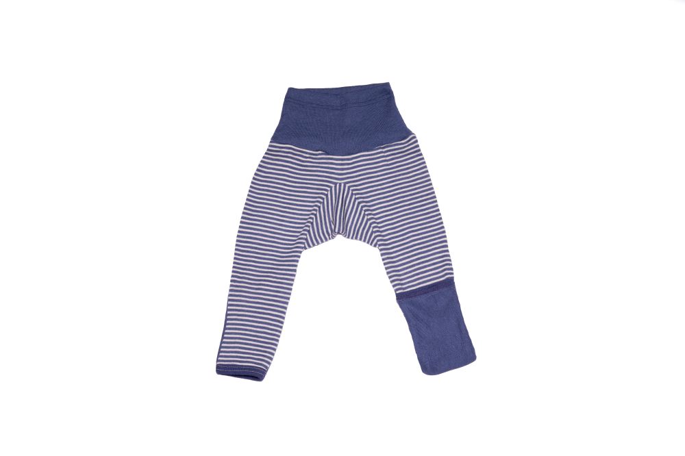 Cosilana Baby-Hose mit Kratzschutz aus Wolle/Seide - 74 / 80 128 Blau-Natur gestreift Cosilana Baby-Hose mit Kratzschutz aus Wolle/Seide - 74 / 80 128 Blau-Natur gestreift von Cosilana