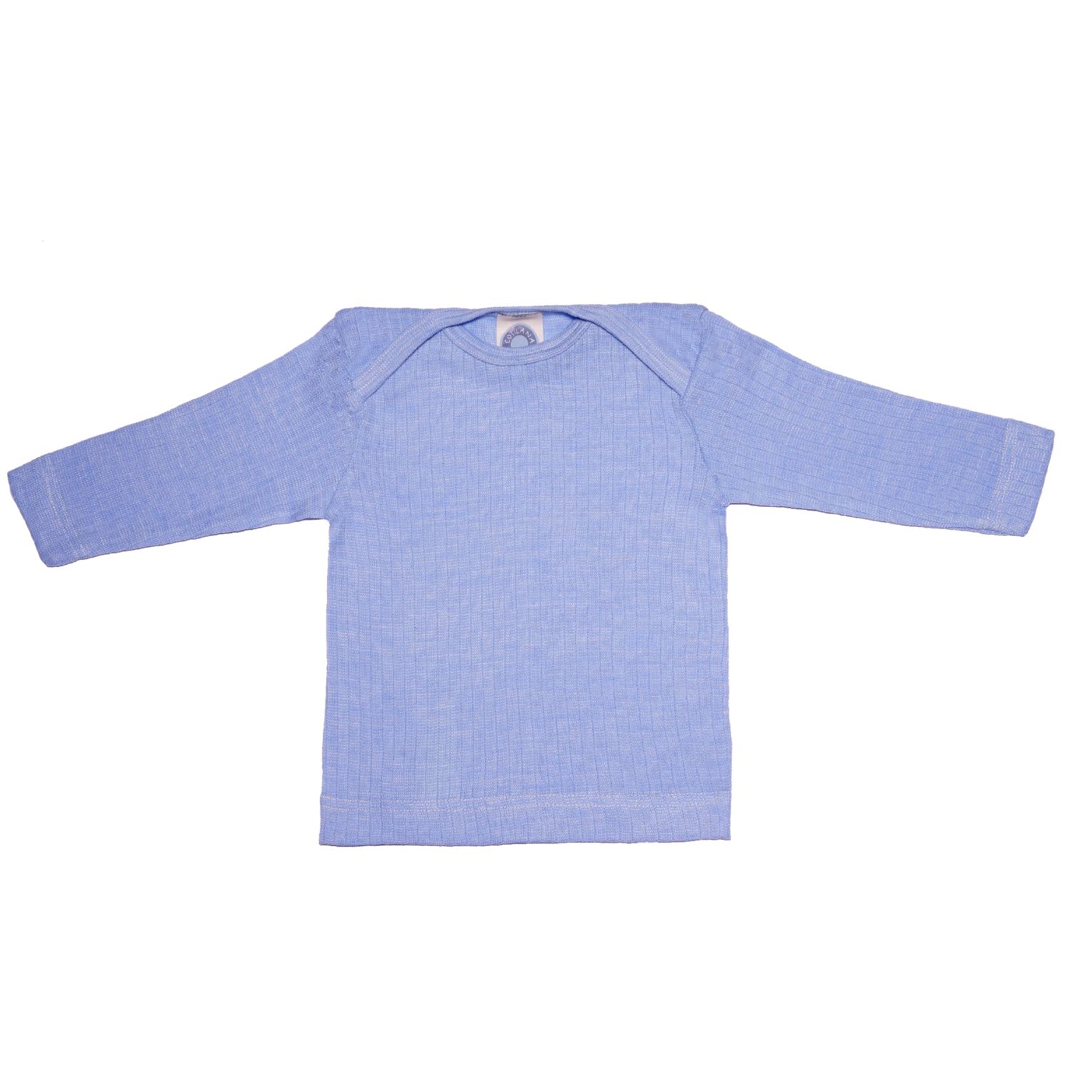 Cosilana Baby Schlupfhemd (Langarm) aus Baumwolle Wolle Seide - 86 / 92 06 Hellblau von Cosilana