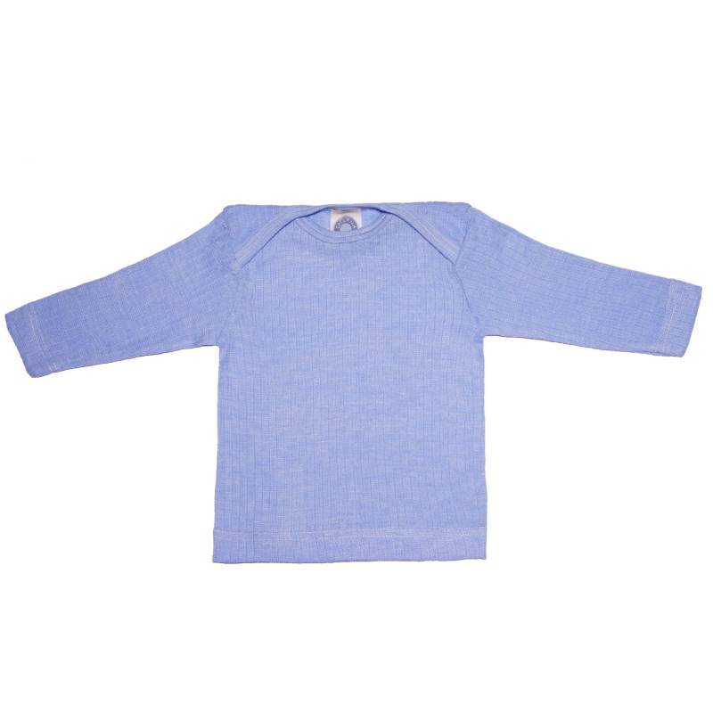Cosilana Baby Schlupfhemd (Langarm) aus Baumwolle Wolle Seide - 86 / 92 06 Hellblau von Cosilana
