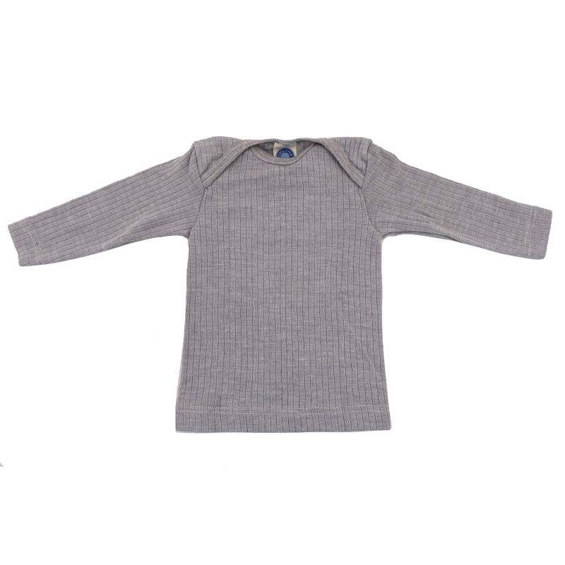 Cosilana Baby Schlupfhemd (Langarm) aus Baumwolle Wolle Seide - 86 / 92 940 Grau von Cosilana