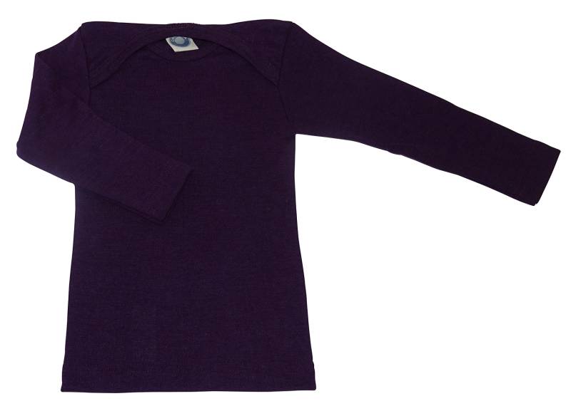 Cosilana Baby-Schlupfhemd (Langarm) aus Wolle/Seide - 23 Lila 98 / 104 von Cosilana