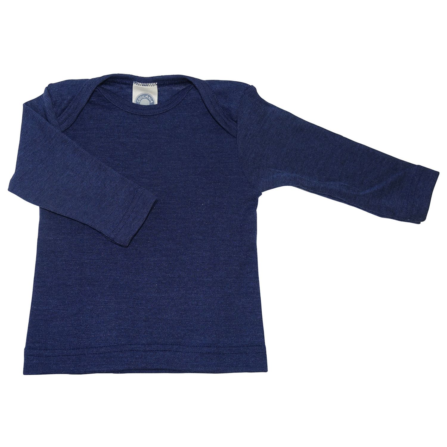 Cosilana Baby-Schlupfhemd (Langarm) aus Wolle/Seide - 62 / 68 08 Blau von Cosilana