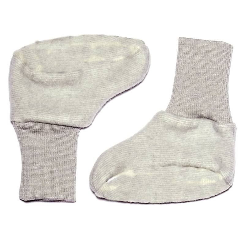 Cosilana Baby-Schuhe aus Woll-/Baumwollfleece - 50 / 56 140 Grau von Cosilana
