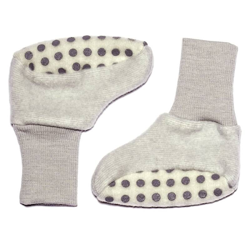 Cosilana Baby-Schuhe aus Woll-/Baumwollfleece - 62 / 68 140 Grau von Cosilana