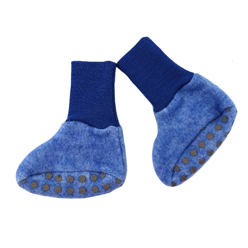 Cosilana Baby-Schuhe aus Woll-/Baumwollfleece - 74 / 80 108 Blau von Cosilana