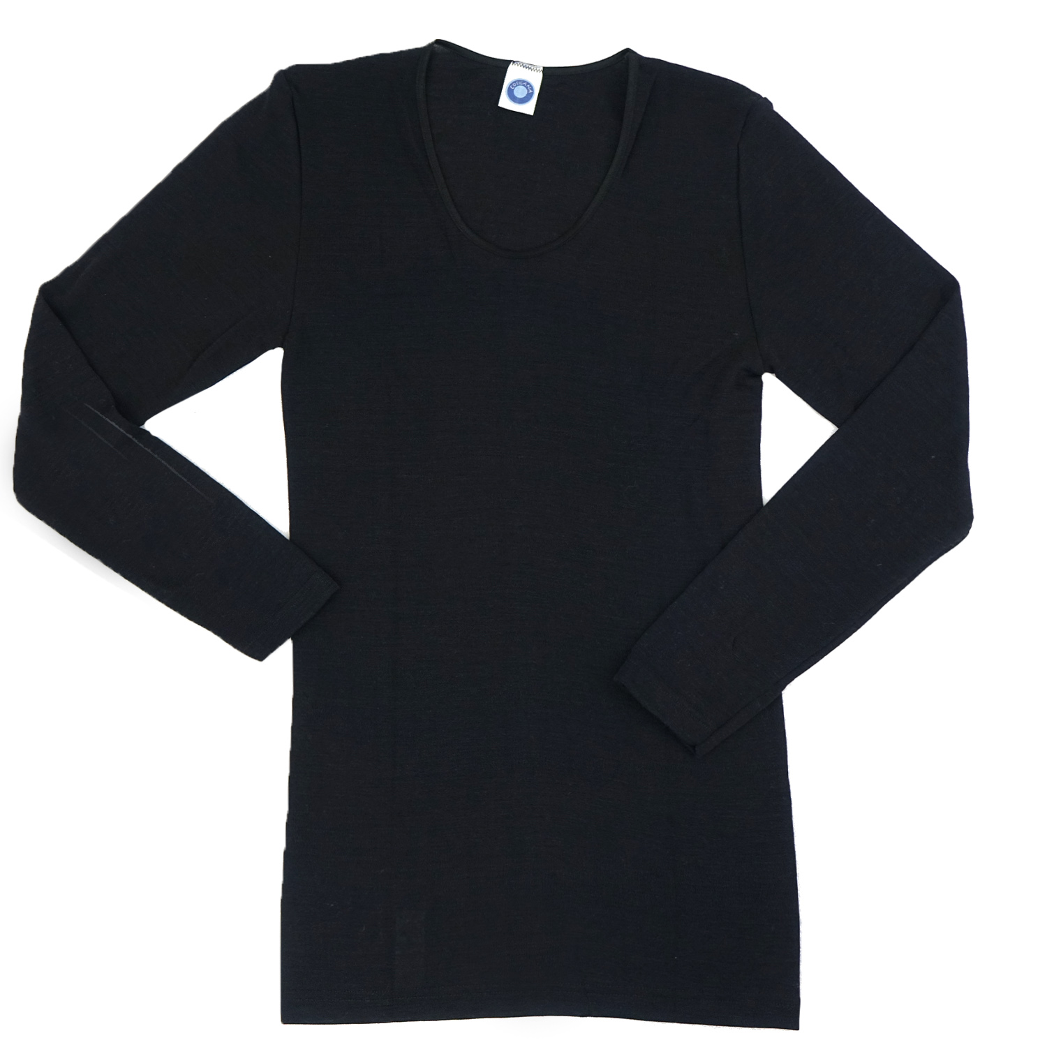 Cosilana Damen-Unterhemd (Langarm) aus Wolle/Seide - 50 Schwarz 40 / 42 von Cosilana