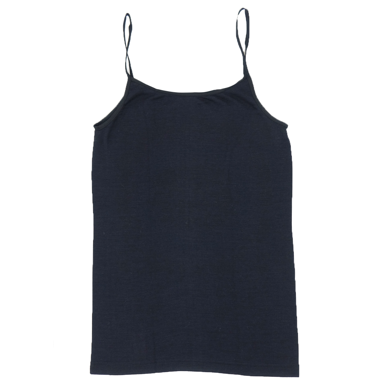 Cosilana Damen-Unterhemd (mit Spaghetti-Trägern) aus Wolle/Seide - 50 Schwarz 36 / 38 von Cosilana