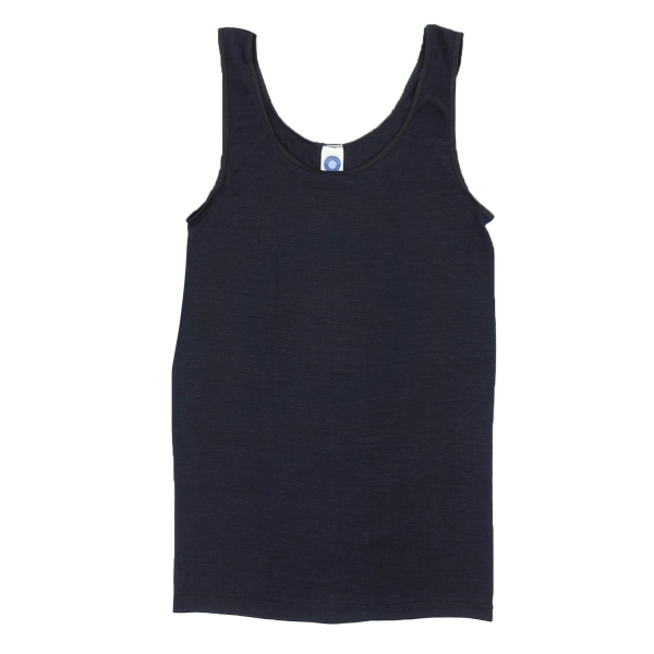 Cosilana Damen-Unterhemd (ohne Arm) aus Wolle/Seide - 40 / 42 50 Schwarz von Cosilana