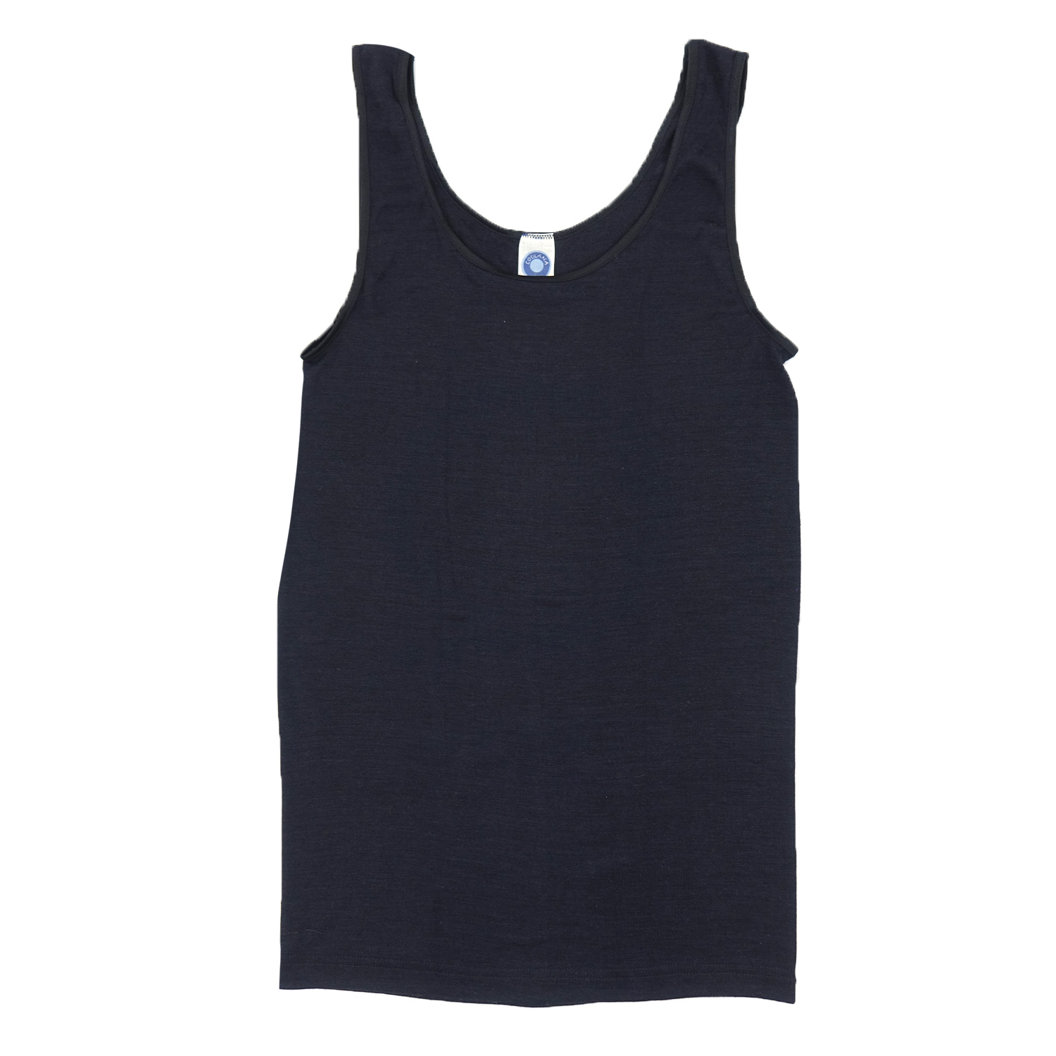 Cosilana Damen-Unterhemd (ohne Arm) aus Wolle/Seide - 48 / 50 50 Schwarz von Cosilana