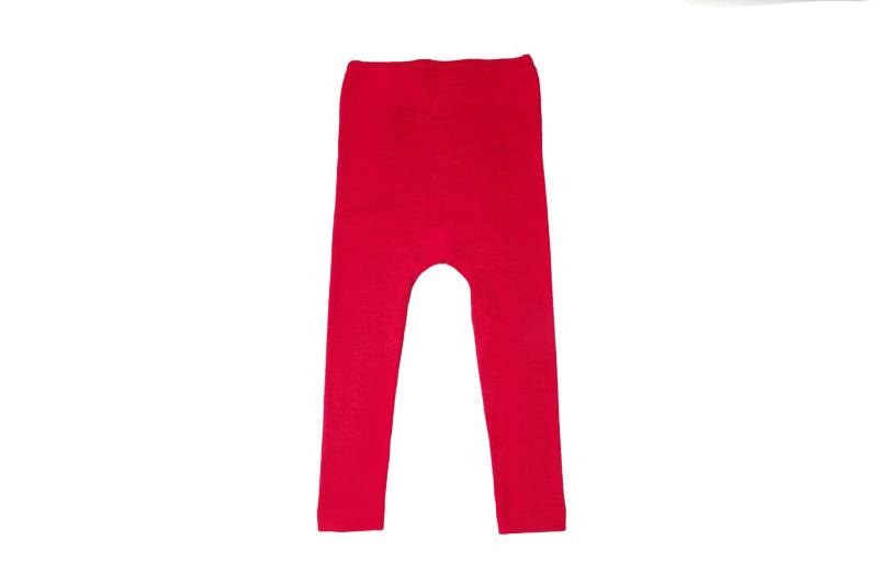 Cosilana Kinder-Leggings aus Wolle/Seide - 04 Rot 140 von Cosilana