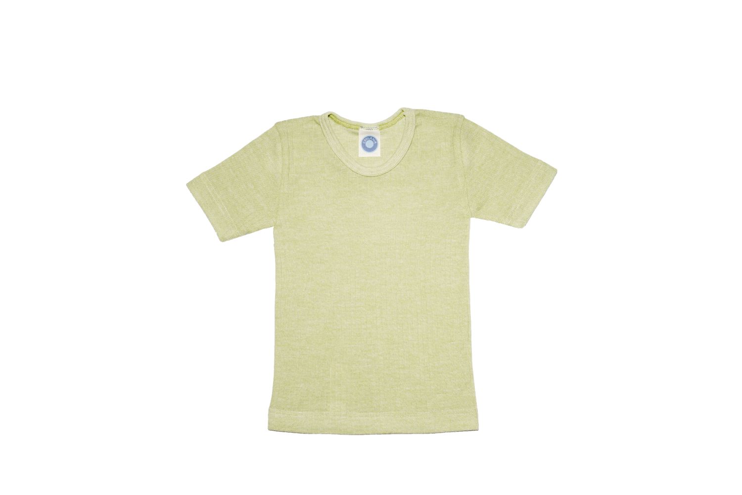Cosilana Kinder-Unterhemd (Kurzarm) aus Baumwolle/Wolle/Seide - 116 21 Grün von Cosilana