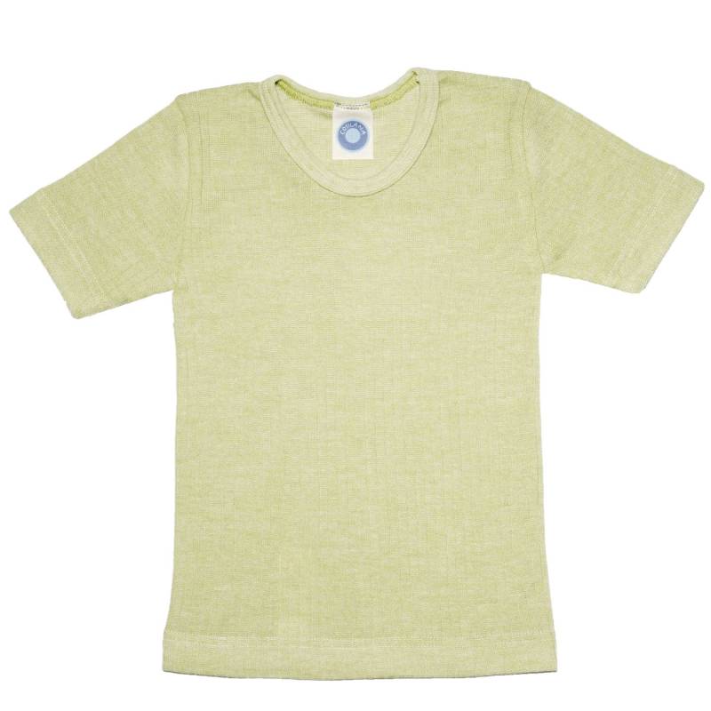Cosilana Kinder-Unterhemd (Kurzarm) aus Baumwolle/Wolle/Seide - 21 Grün 152 von Cosilana