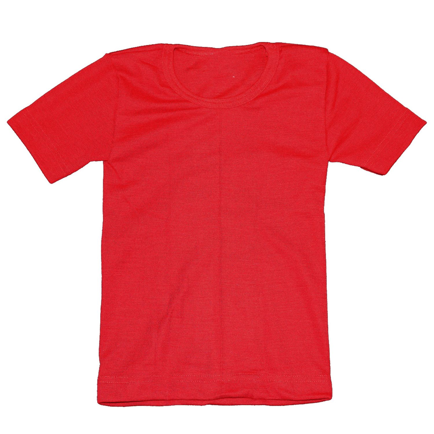 Cosilana Kinder-Unterhemd (Kurzarm) aus Wolle/Seide - 04 Rot 104 von Cosilana