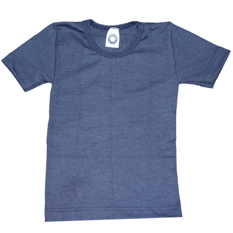 Cosilana Kinder-Unterhemd (Kurzarm) aus Wolle/Seide - 08 Blau 116 von Cosilana