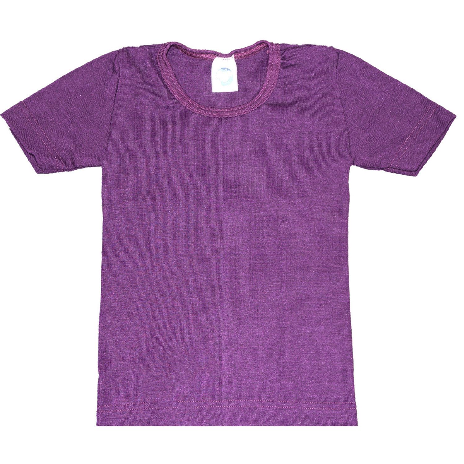 Cosilana Kinder-Unterhemd (Kurzarm) aus Wolle/Seide - 116 23 Lila von Cosilana