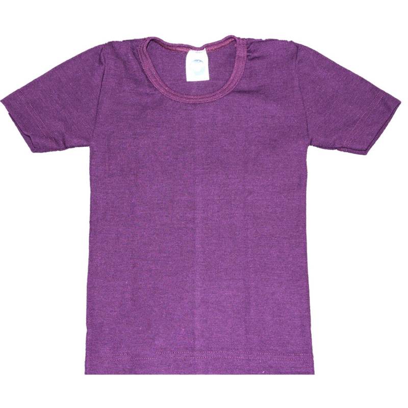 Cosilana Kinder-Unterhemd (Kurzarm) aus Wolle/Seide - 140 23 Lila von Cosilana