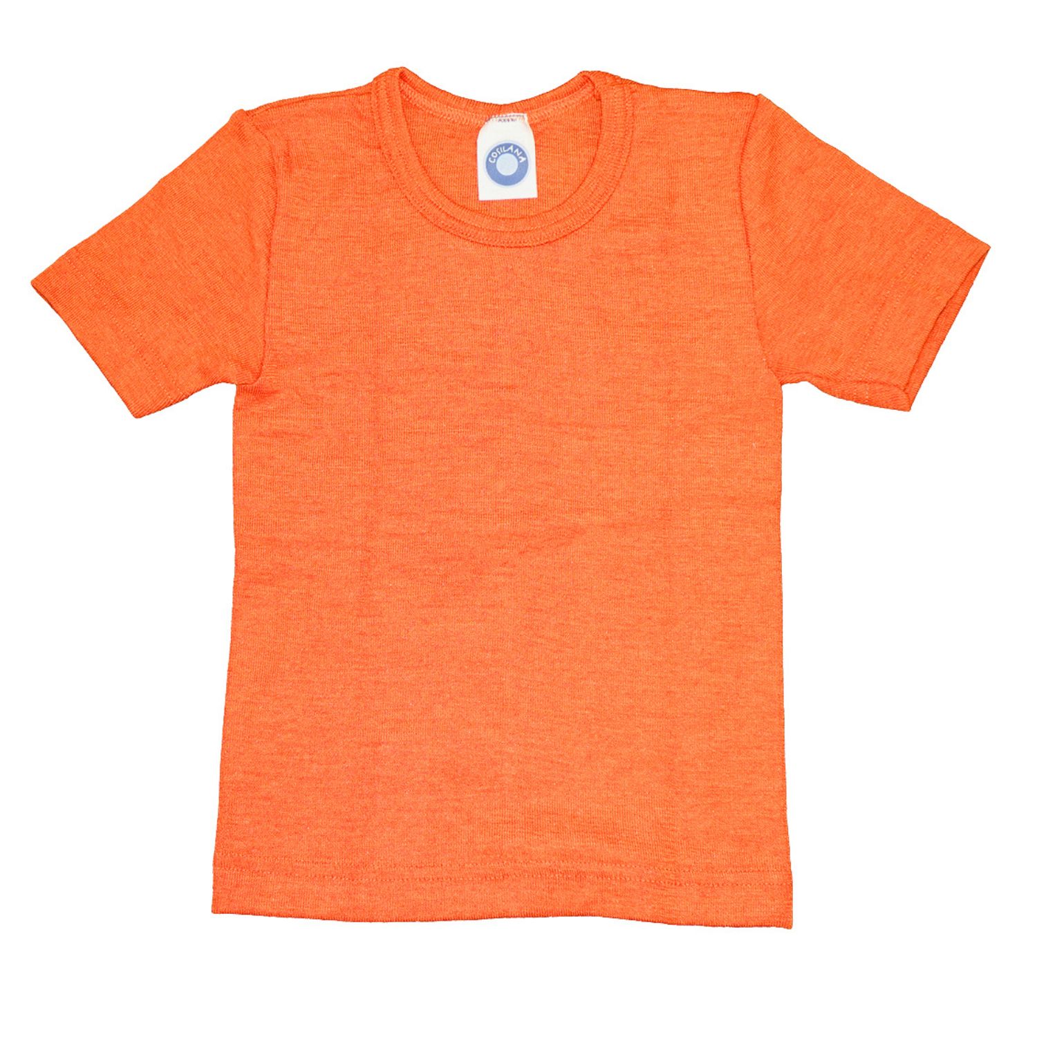 Cosilana Kinder-Unterhemd (Kurzarm) aus Wolle/Seide - 29 Orange 140 von Cosilana