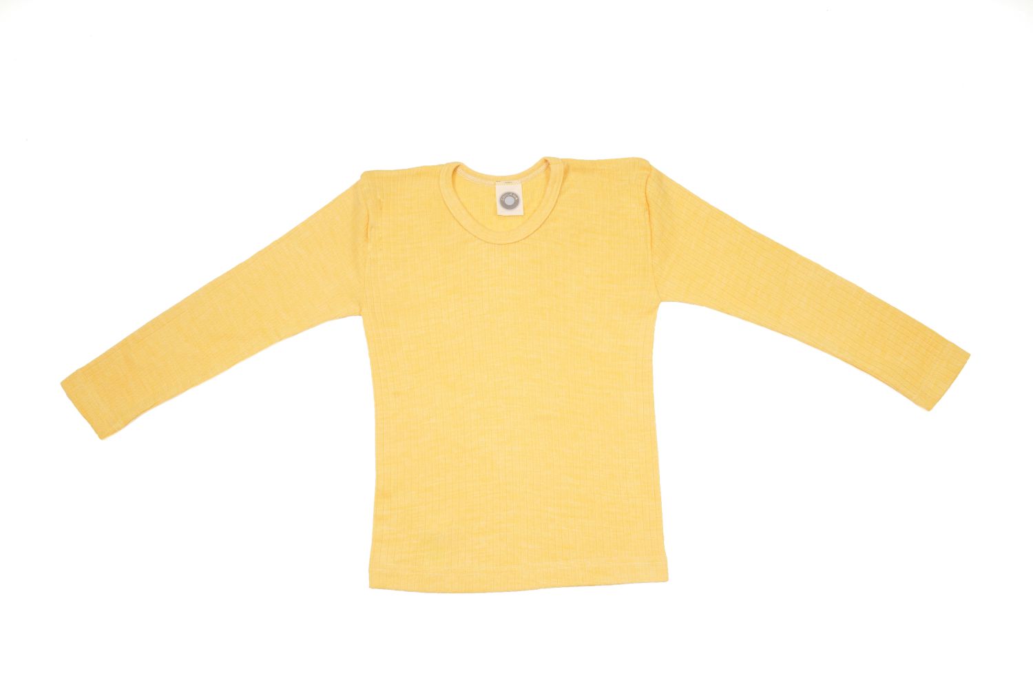 Cosilana Kinder-Unterhemd (Langarm) aus Baumwolle/Wolle/Seide - 22 Gelb 116 von Cosilana