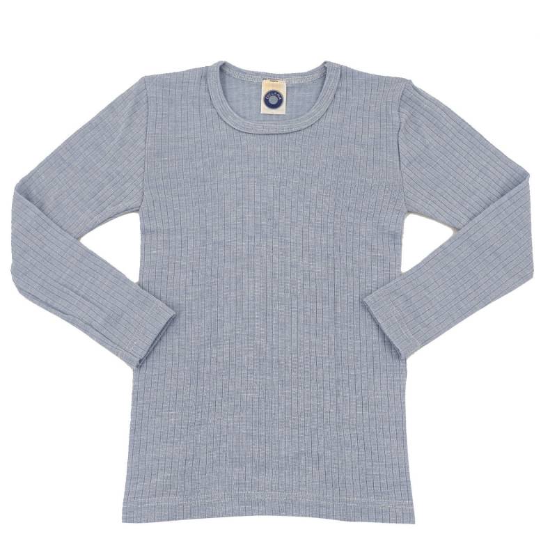 Cosilana Kinder-Unterhemd (Langarm) aus Baumwolle/Wolle/Seide - 116 940 Grau von Cosilana