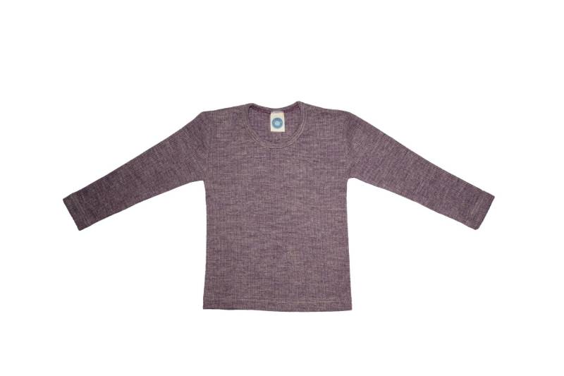 Cosilana Kinder-Unterhemd (Langarm) aus Baumwolle/Wolle/Seide - 23 Lila 140 von Cosilana
