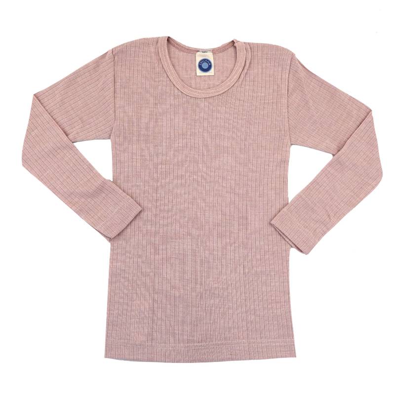 Cosilana Kinder-Unterhemd (Langarm) aus Baumwolle/Wolle/Seide - 62 Altrosa 128 von Cosilana