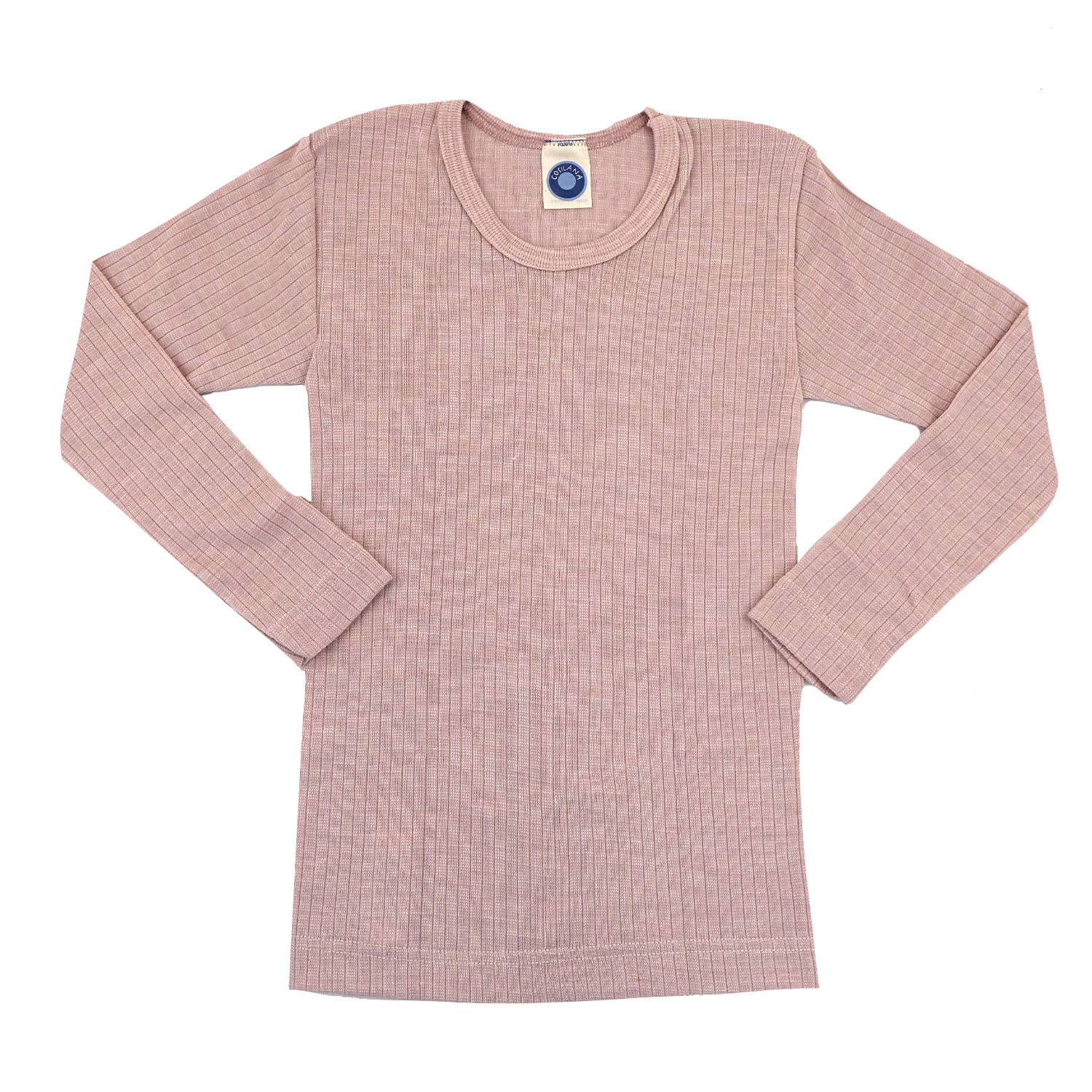 Cosilana Kinder-Unterhemd (Langarm) aus Baumwolle/Wolle/Seide - 62 Altrosa 140 von Cosilana