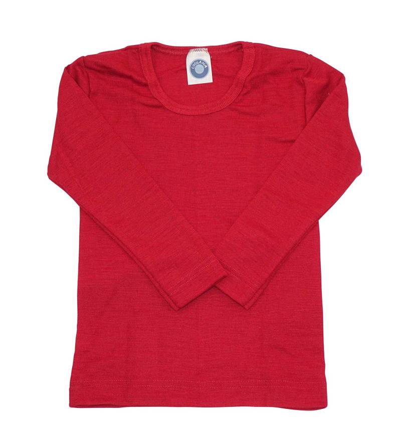 Cosilana Kinder-Unterhemd (Langarm) aus Wolle/Seide - 04 Rot 116 von Cosilana