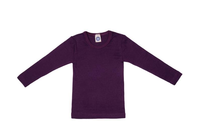 Cosilana Kinder-Unterhemd (Langarm) aus Wolle/Seide - 104 23 Lila von Cosilana