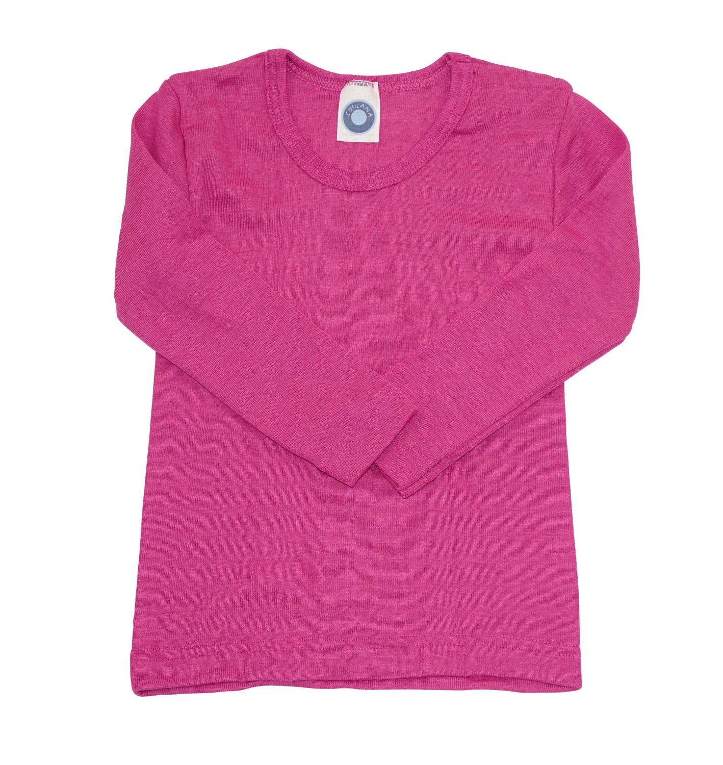 Cosilana Kinder-Unterhemd (Langarm) aus Wolle/Seide - 140 30 Pink von Cosilana