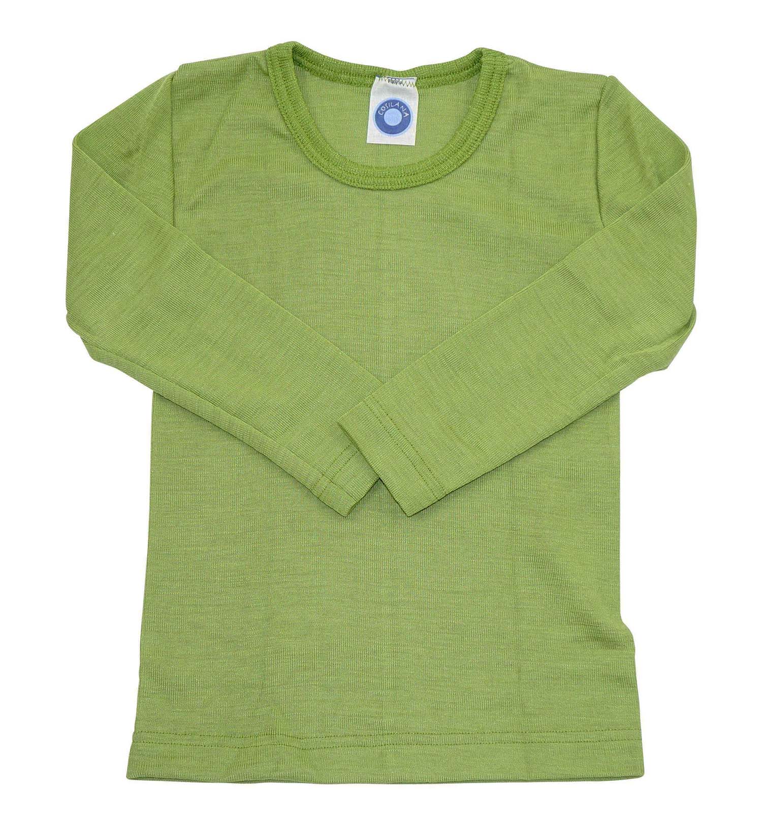 Cosilana Kinder-Unterhemd (Langarm) aus Wolle/Seide - 21 Grün 116 von Cosilana