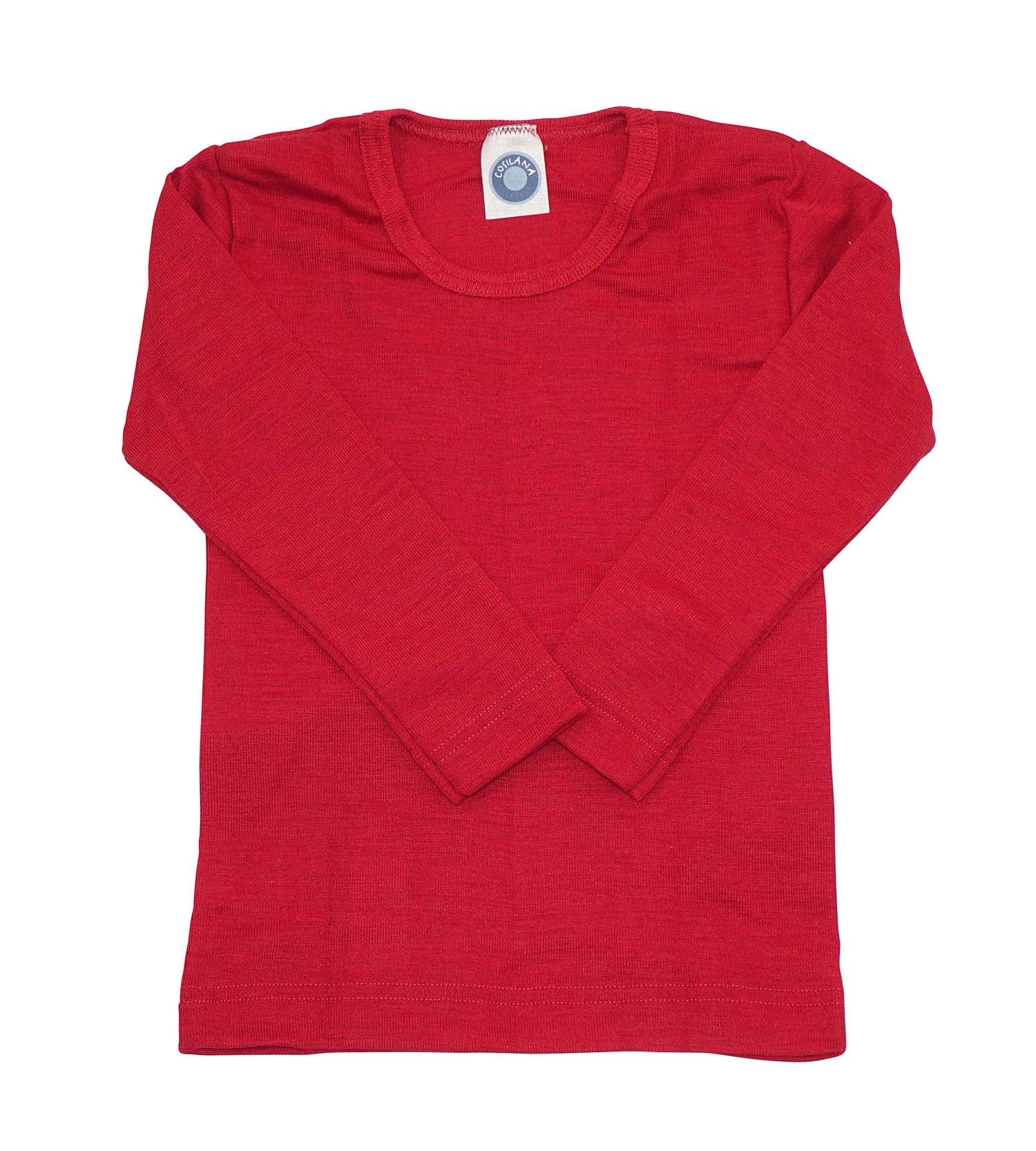 Cosilana Kinder-Unterhemd (Langarm) aus Wolle/Seide - 92 04 Rot von Cosilana