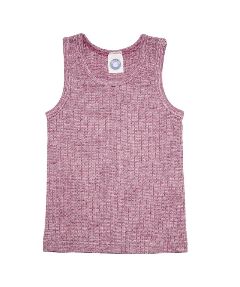 Cosilana Kinder-Unterhemd ohne Arm aus Baumwolle/Wolle/Seide - 39 Bordeaux 128 von Cosilana
