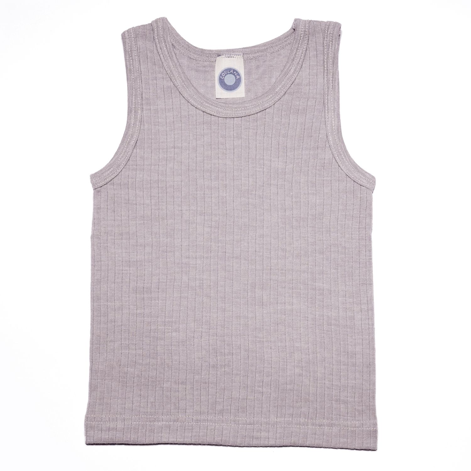 Cosilana Kinder-Unterhemd ohne Arm aus Baumwolle/Wolle/Seide - 940 Grau 128 Cosilana Kinder-Unterhemd ohne Arm aus Baumwolle/Wolle/Seide - 940 Grau 128 von Cosilana