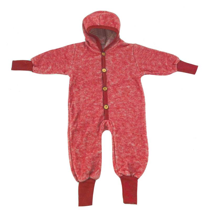 Cosilana Overall mit Bund aus Woll-/Baumwollfleece - 104 Rot 98 / 104 von Cosilana