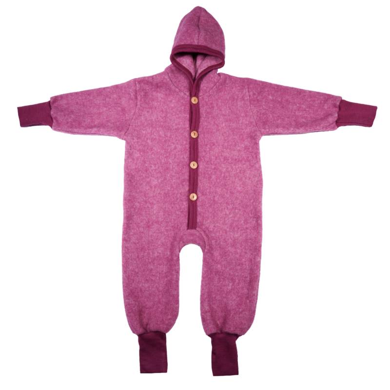 Cosilana Overall mit Bund aus Woll-/Baumwollfleece - 139 Bordeaux 74 / 80 von Cosilana