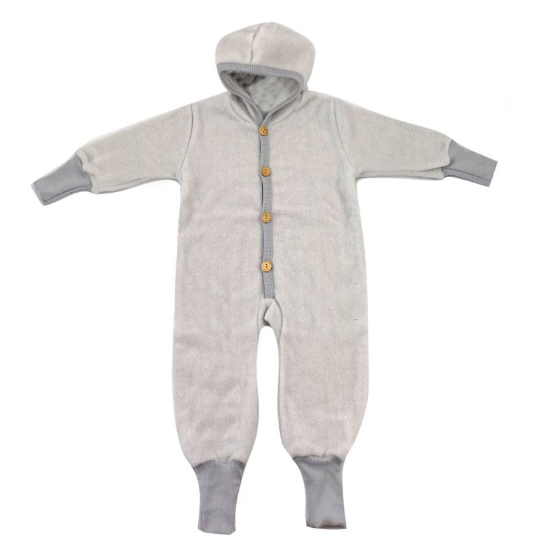 Cosilana Overall mit Bund aus Woll-/Baumwollfleece - 140 Grau 86 / 92 von Cosilana