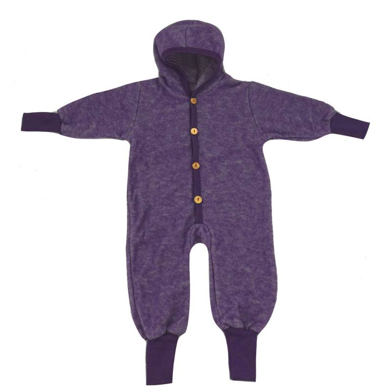 Cosilana Overall mit Bund aus Woll-/Baumwollfleece - 74 / 80 113 Lila von Cosilana